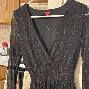 Guess black with silver sparkles shirt